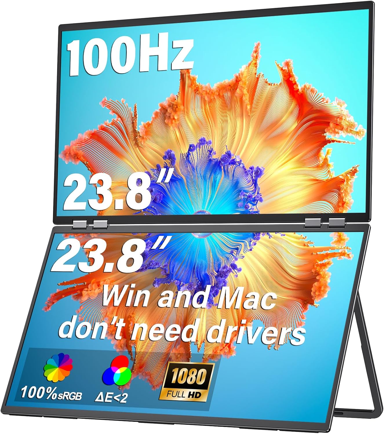 InnoView Foldable 23.8" Dual Monitor Stand - Enhance Your Workspace with the InnoView Dual Monitor Stand - RFE Marketing Ventures
