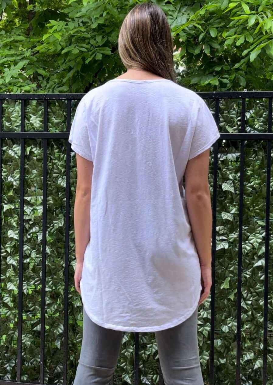 High Low V-Neck Tee – Super Comfy Style, Clearance Final Sale
