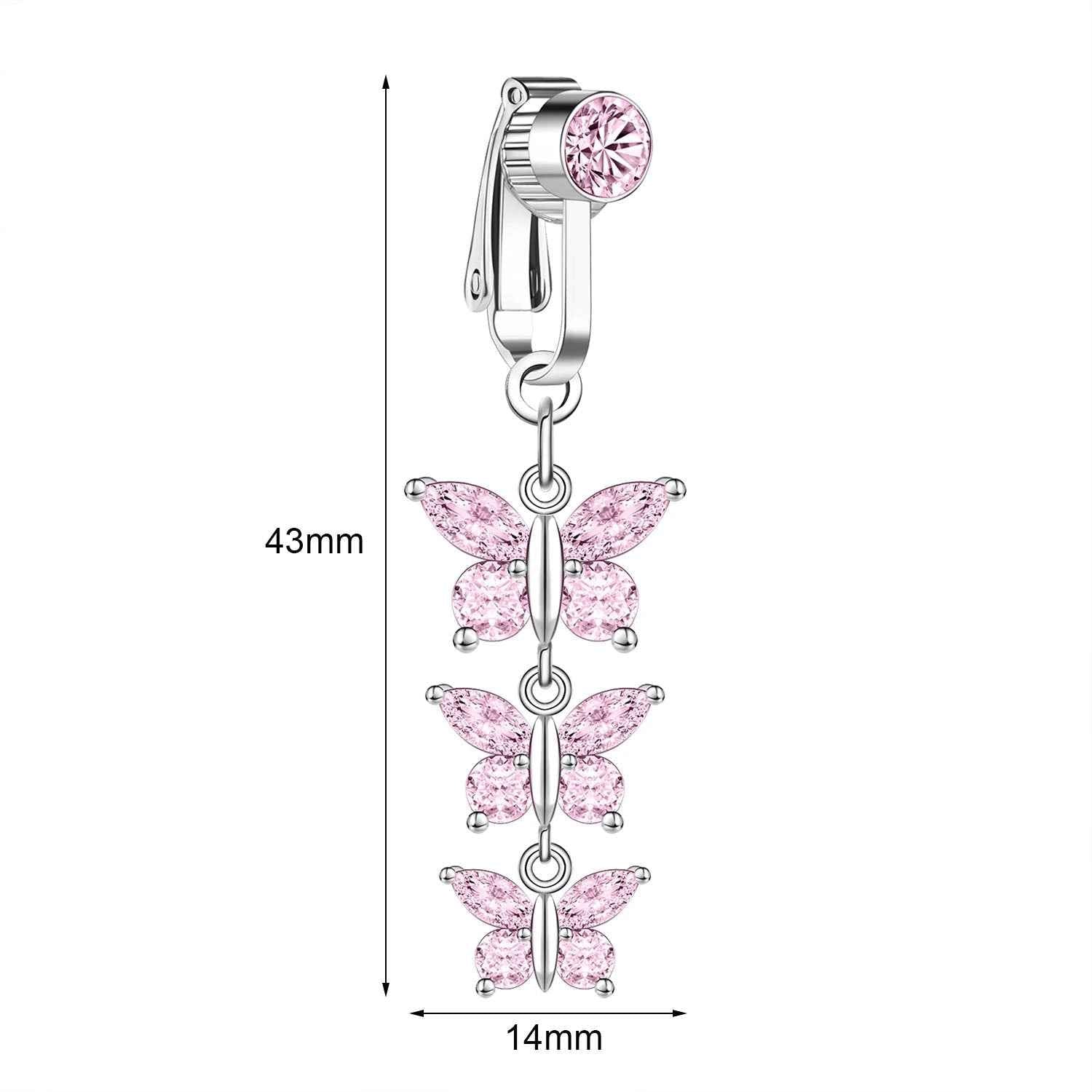 Clip-On Belly Button Piercing for Effortless Style and Comfort