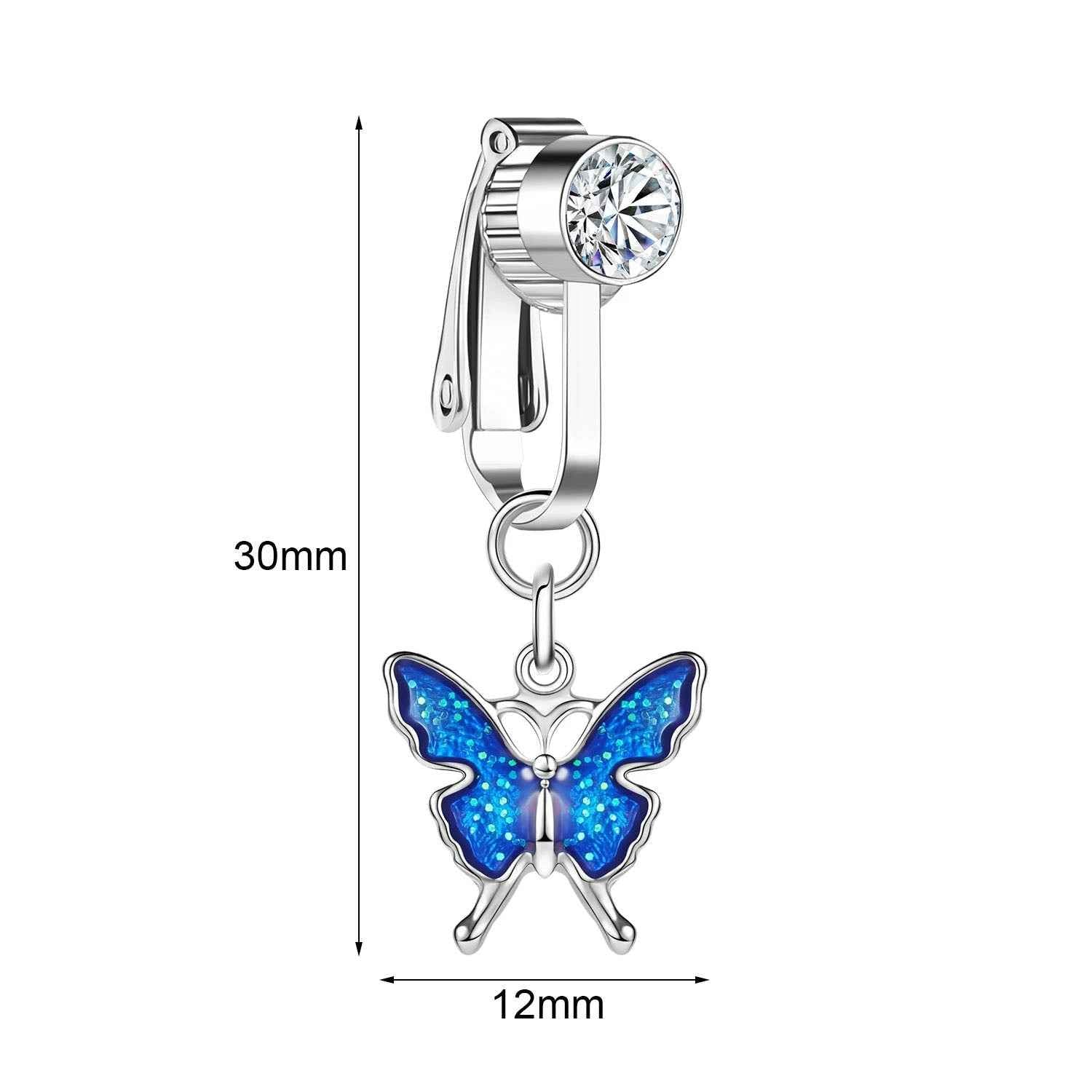 Clip-On Belly Button Piercing for Effortless Style and Comfort