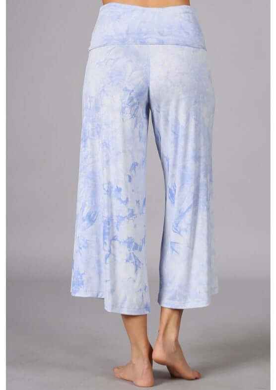 Summer Comfort Tie Dye Gaucho Pants - Fold Over Waist, Made in USA
