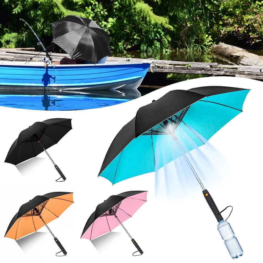 Portable Umbrella with Fan & Misting for Ultimate Comfort - RFE Marketing Ventures