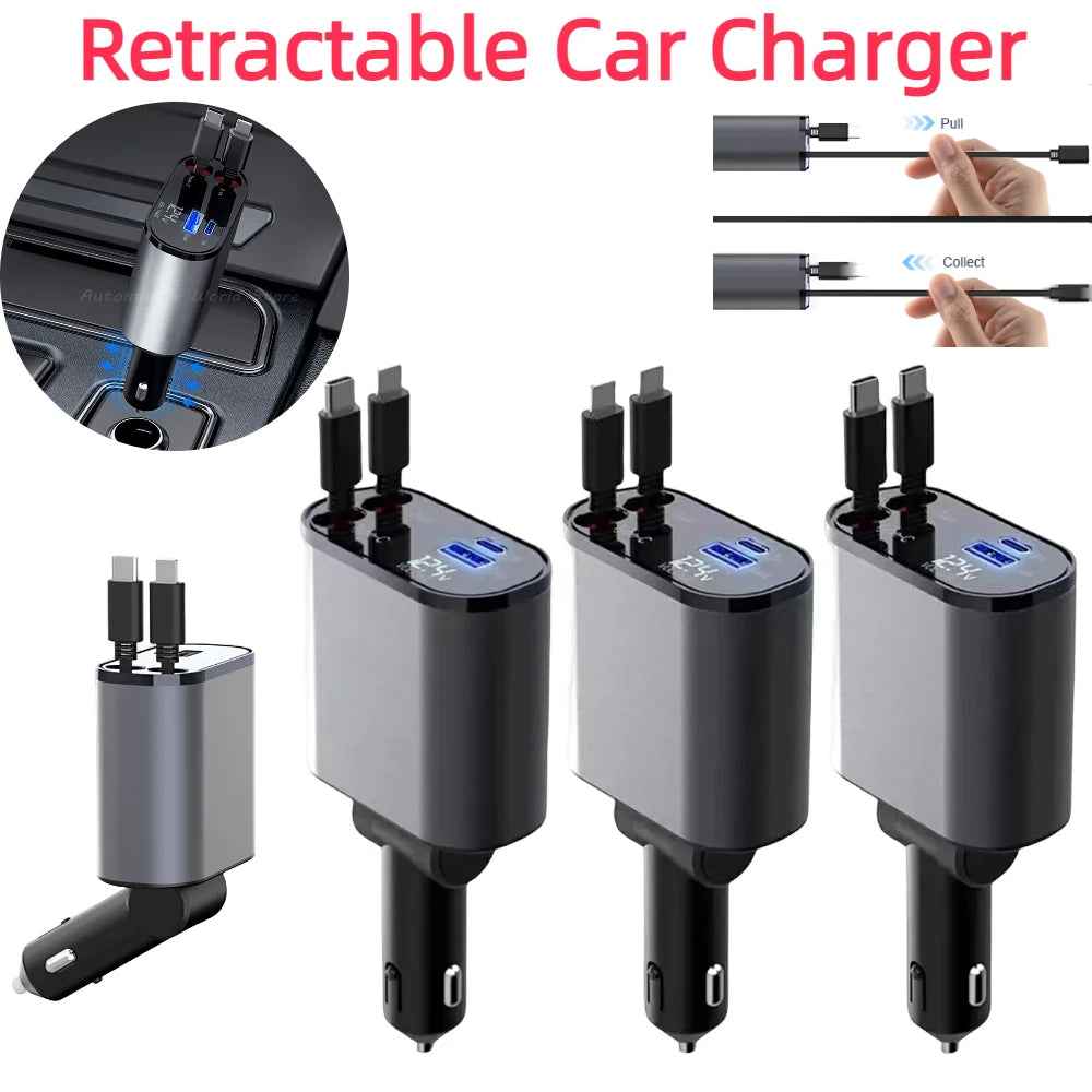 Retractable Car Charger for On-the-Go Power and Convenience - RFE Marketing Ventures