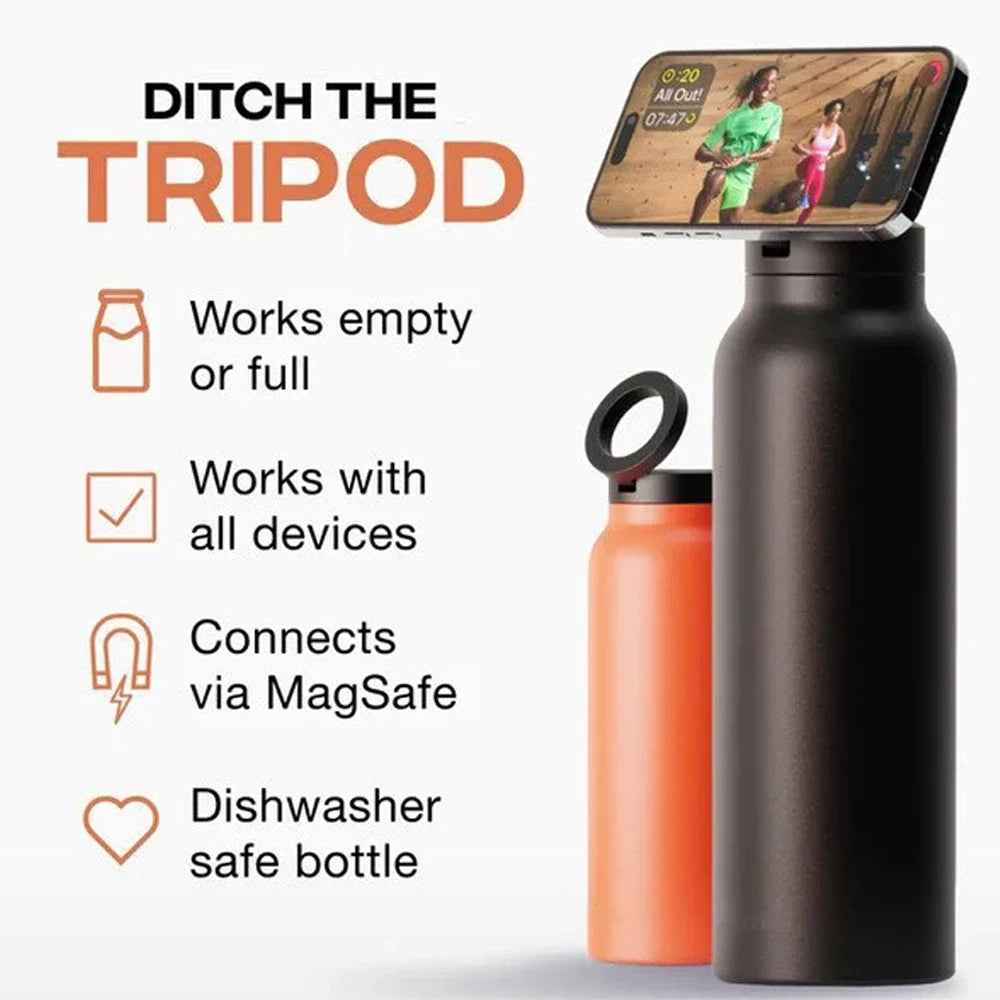 Water Bottle with MagSafe Phone Holder for Easy Hydration and Accessibility - RFE Marketing Ventures