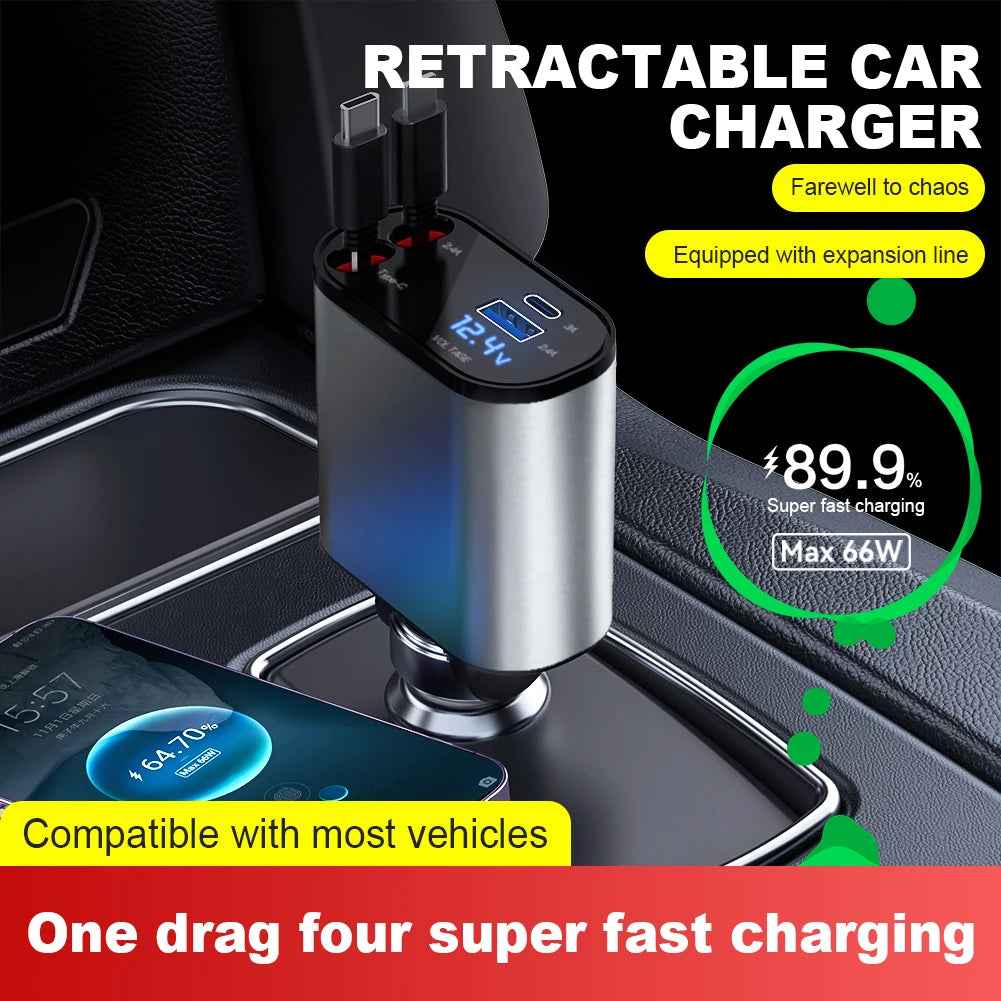 Retractable Car Charger for On-the-Go Power and Convenience - RFE Marketing Ventures