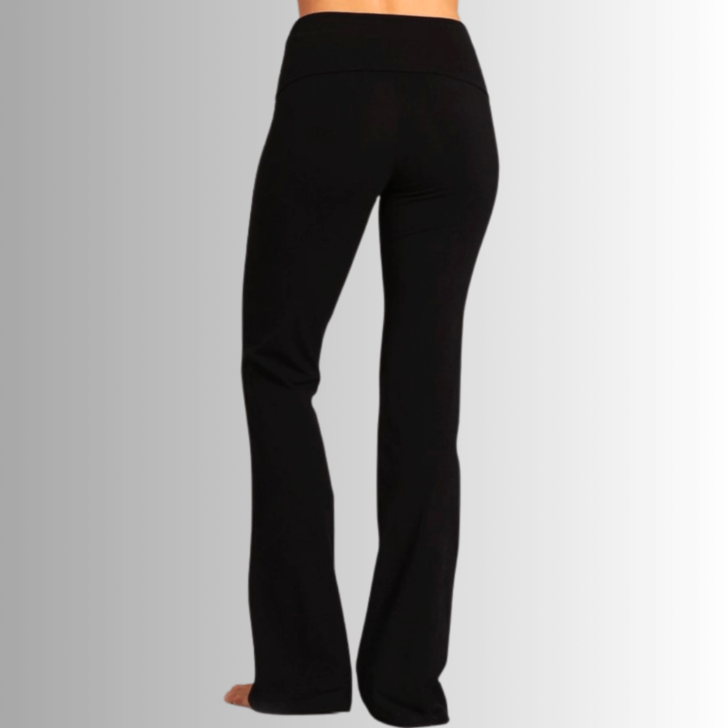 Black Bootcut Yoga Pants - Premium Lounge Wear Made in USA