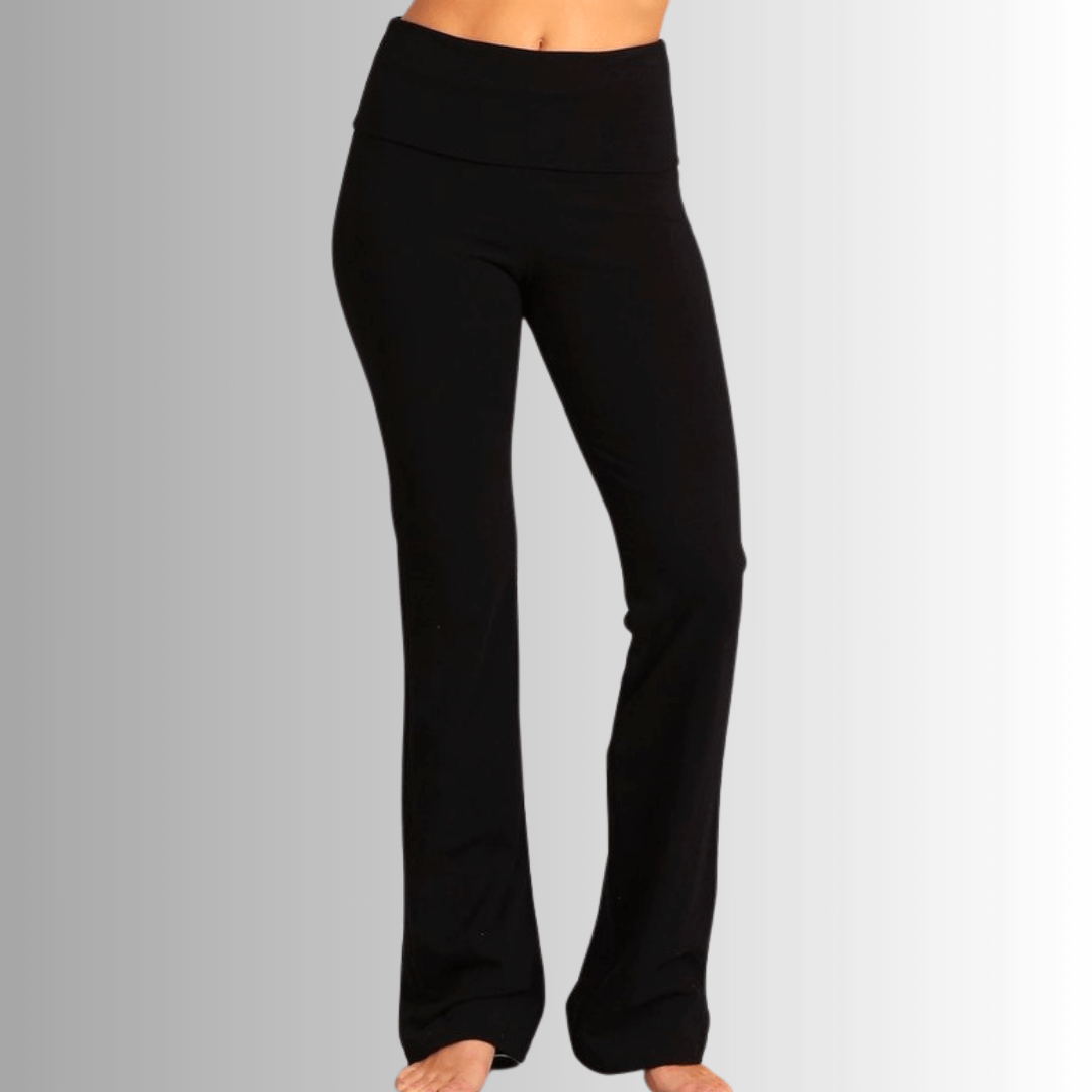 Black Bootcut Yoga Pants - Premium Lounge Wear Made in USA