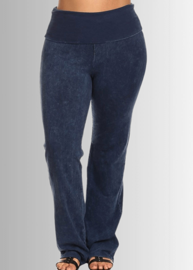 Plus Size Bootcut Mineral Washed Jeggings for Ultimate Comfort and Style