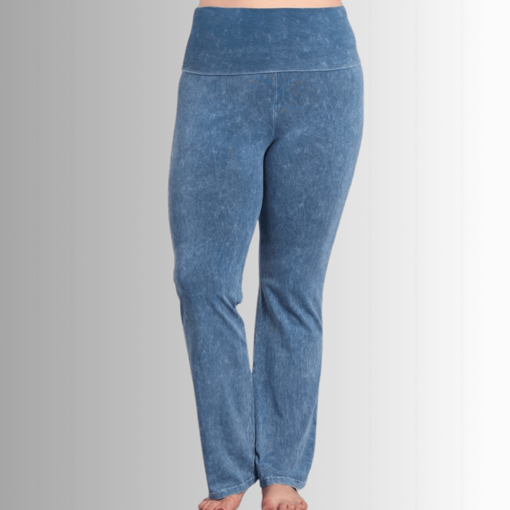 Plus Size Bootcut Mineral Washed Jeggings for Ultimate Comfort and Style