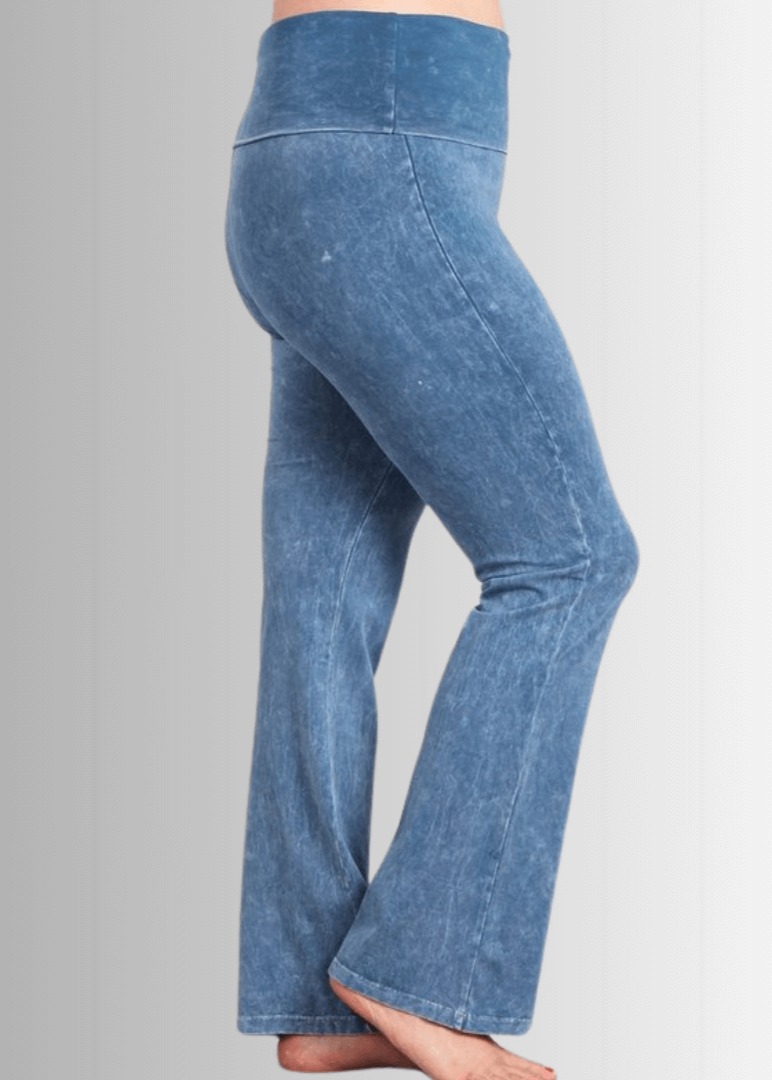 Plus Size Bootcut Mineral Washed Jeggings for Ultimate Comfort and Style