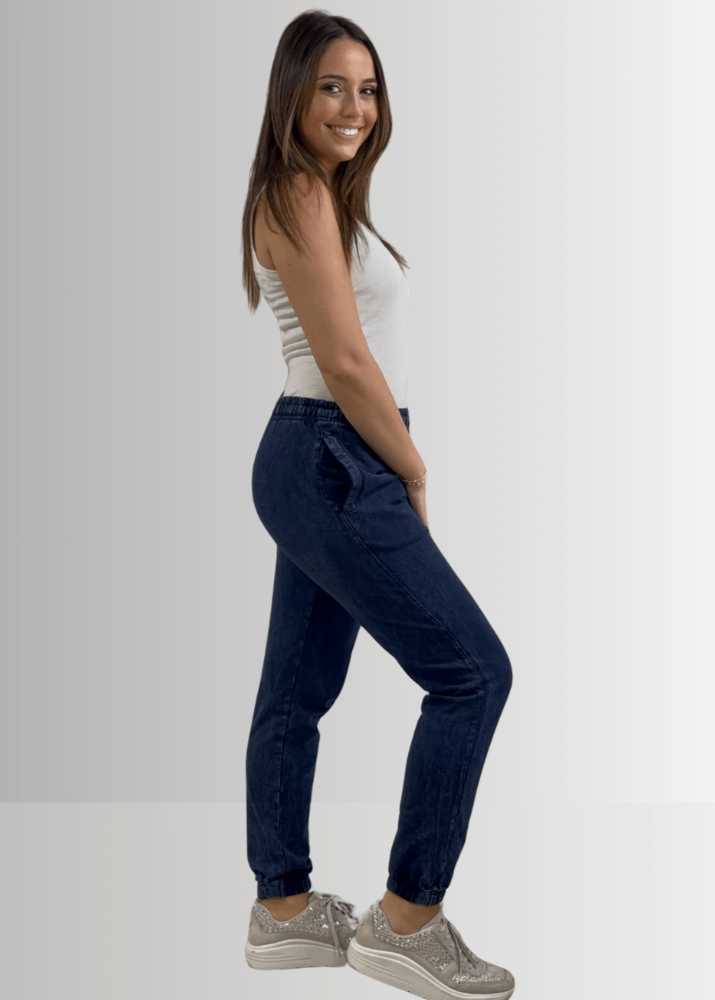 All Day French Terry Pocket Dark Denim Joggers