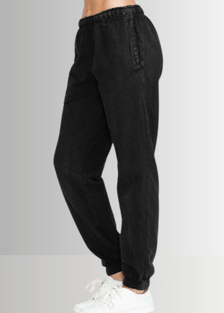 All Day French Terry Joggers Black - Stylish Pocket Joggers for Comfort