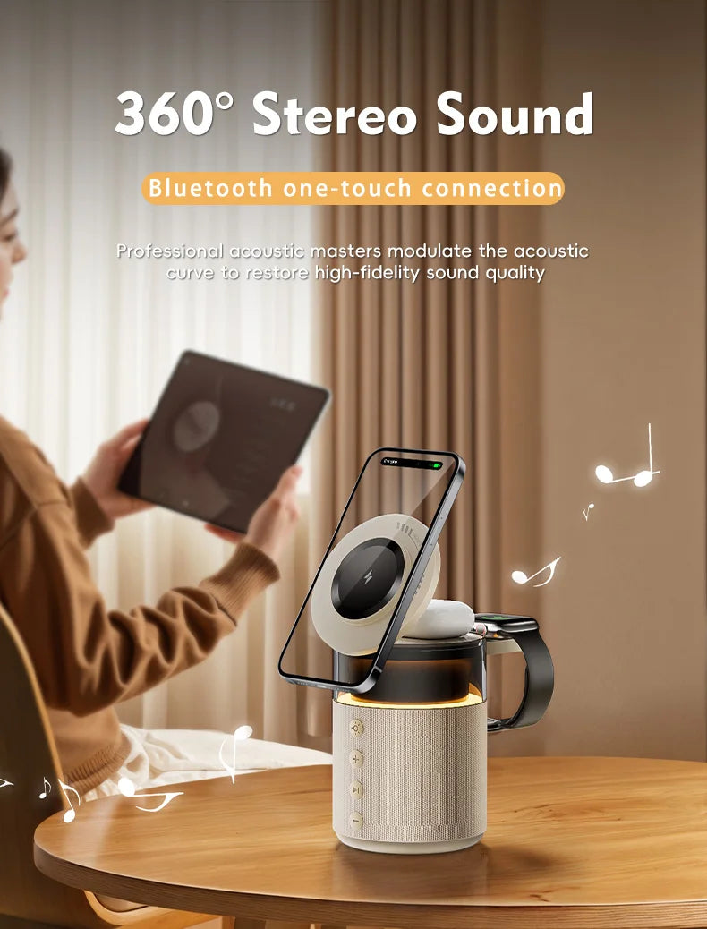 5-in-1 Wireless Charging Station for Ultimate Convenience and Efficiency