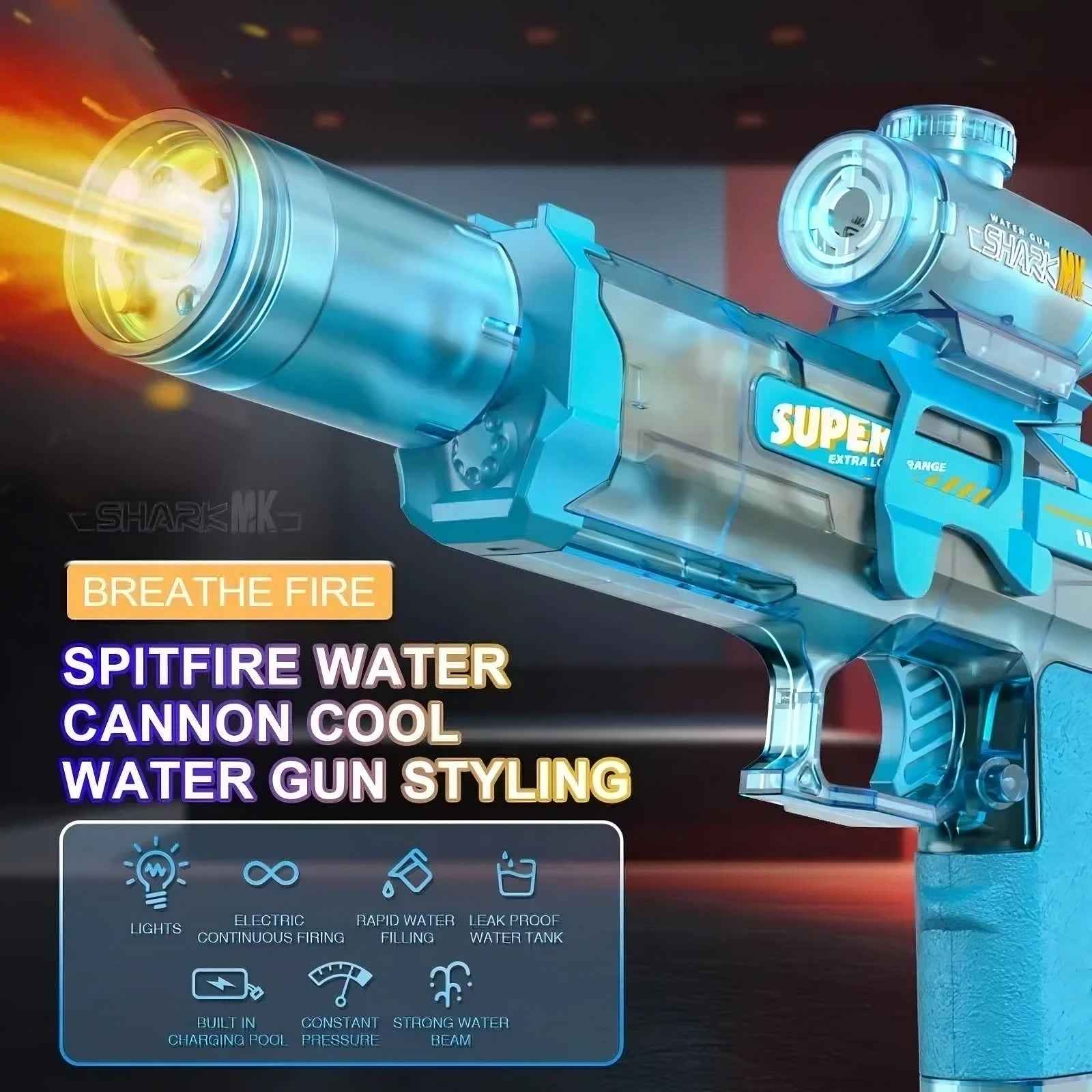 Glow LED Water Gun - Illuminate Your Water Battles with Vibrant Light - RFE Marketing Ventures