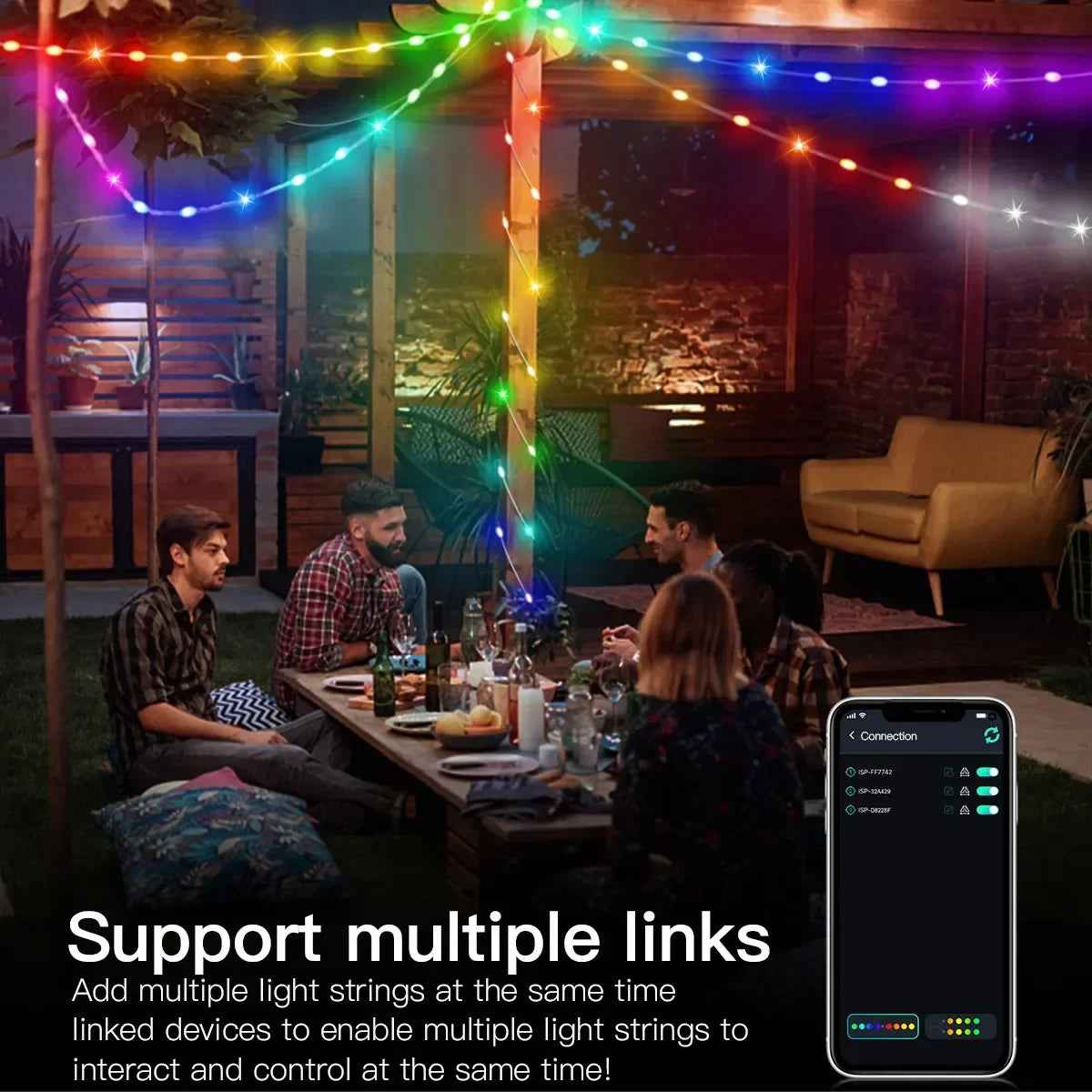 RGBIC Christmas Lights - Bluetooth String Lights for Festive Décor