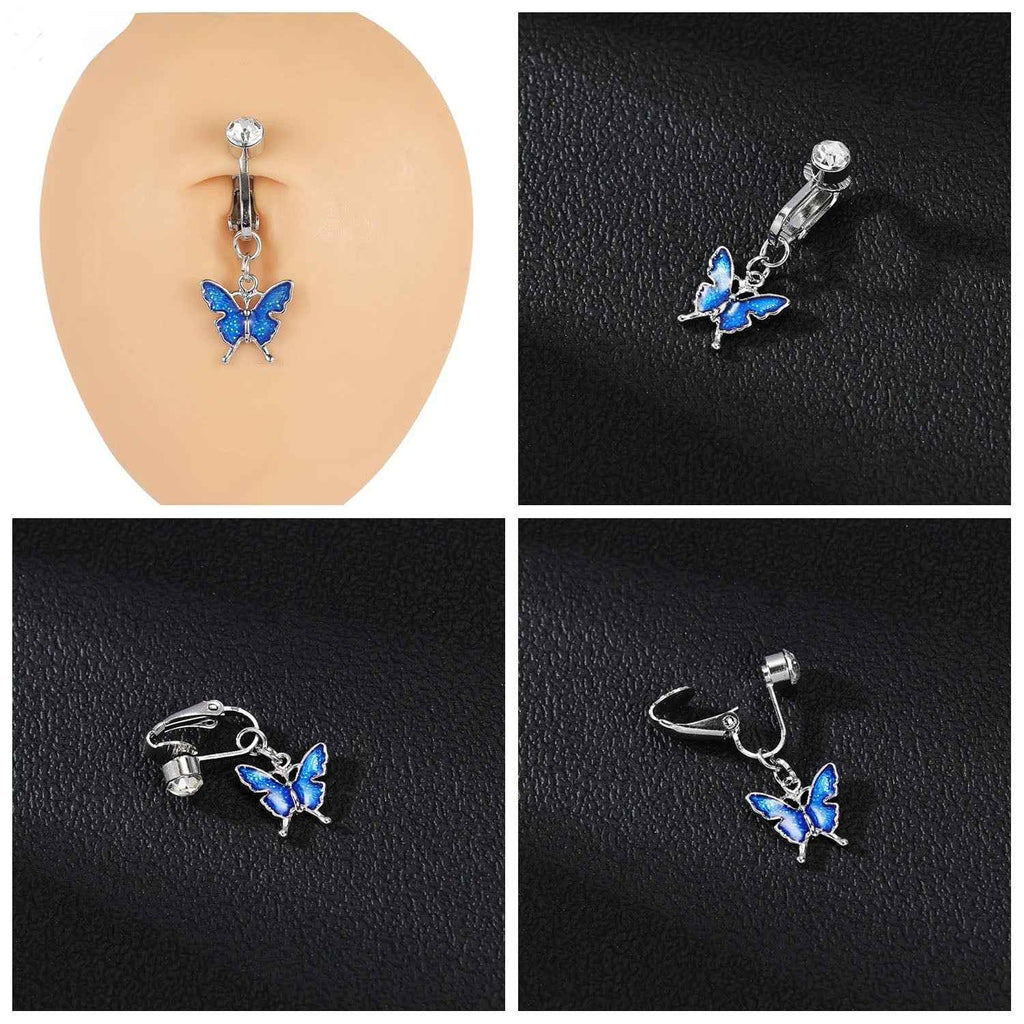Clip-On Belly Button Piercing for Effortless Style and Comfort