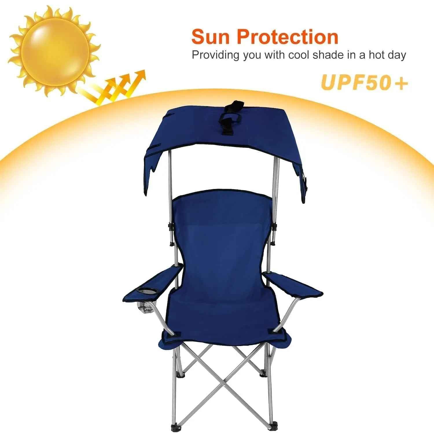 Camping Chair with Canopy for Ultimate Outdoor Comfort - RFE Marketing Ventures