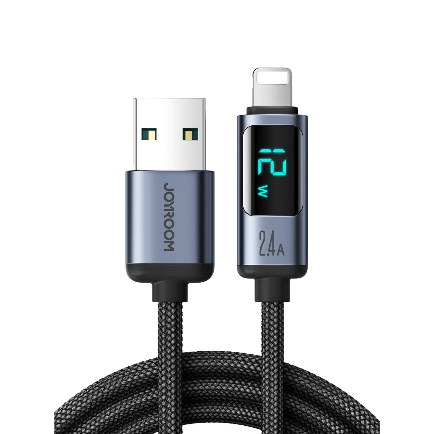 Braided USB Data Cable with Display - RFE Marketing Ventures