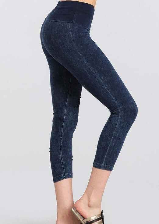 Easy Fit American Cotton Capri Leggings Made in USA for Comfortable Wear