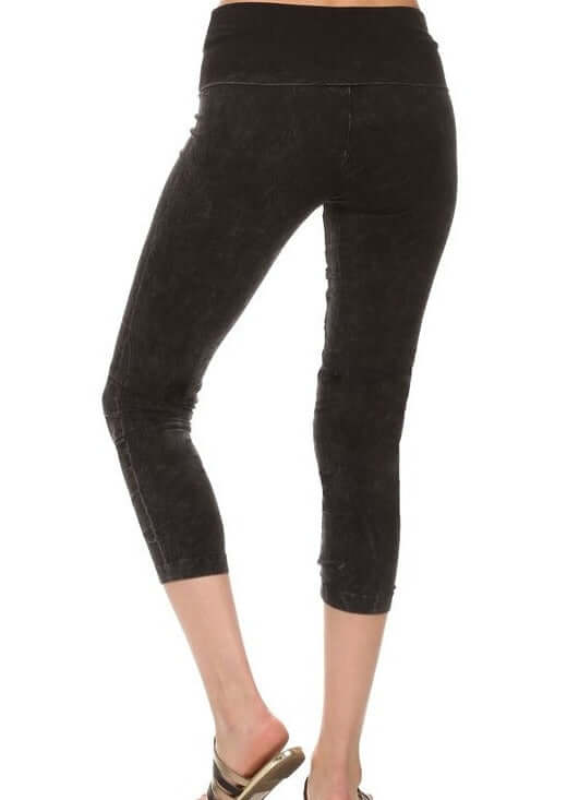 Easy Fit American Cotton Capri Leggings Made in USA for Comfortable Wear