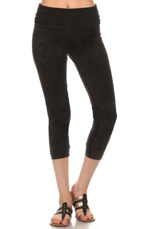 Easy Fit American Cotton Capri Leggings Made in USA for Comfortable Wear