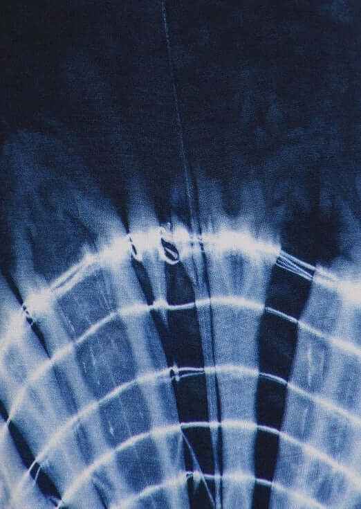 Nautical Navy Tie Dye Palazzo Pants for Women, Made in USA