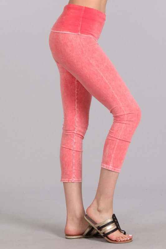 Easy Fit American Cotton Capri Leggings Made in USA for Comfortable Wear