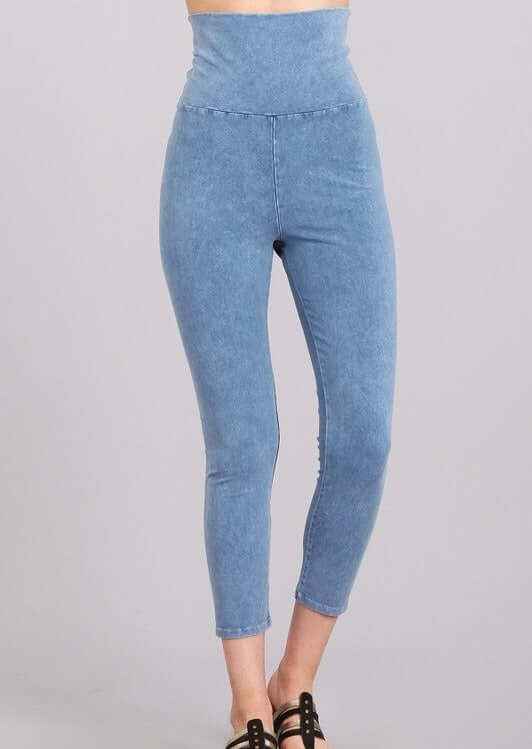 Easy Fit American Cotton Capri Leggings Made in USA for Comfortable Wear