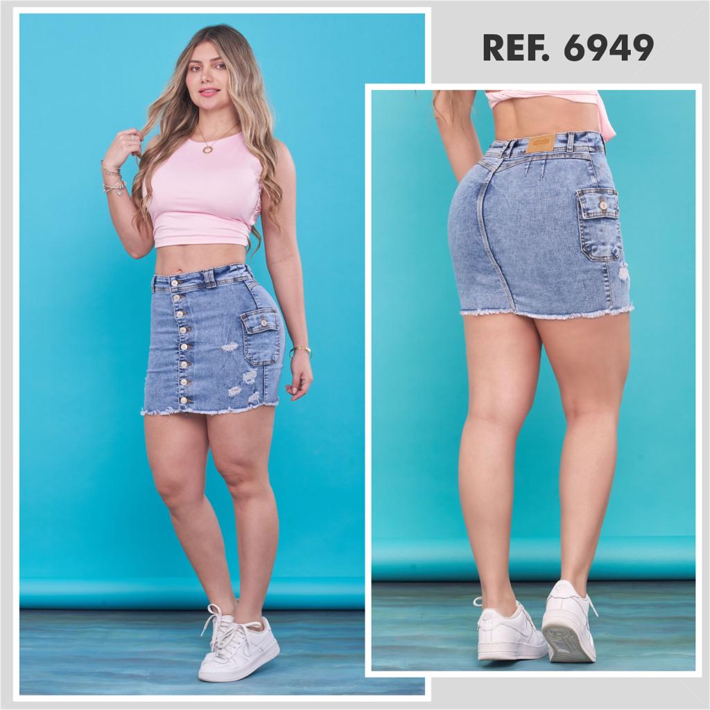 6949 100%  Authentic Colombian  Push Up SKIRT - RFE Marketing Ventures