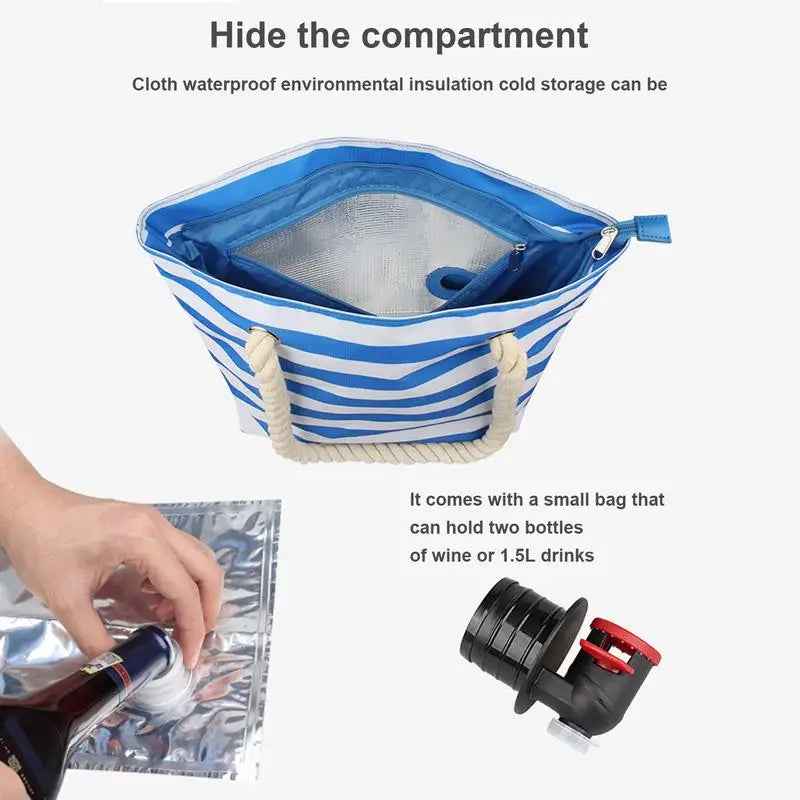 Insulated Tote Bag with Drink Dispenser for Perfect On-the-Go Refreshment - RFE Marketing Ventures