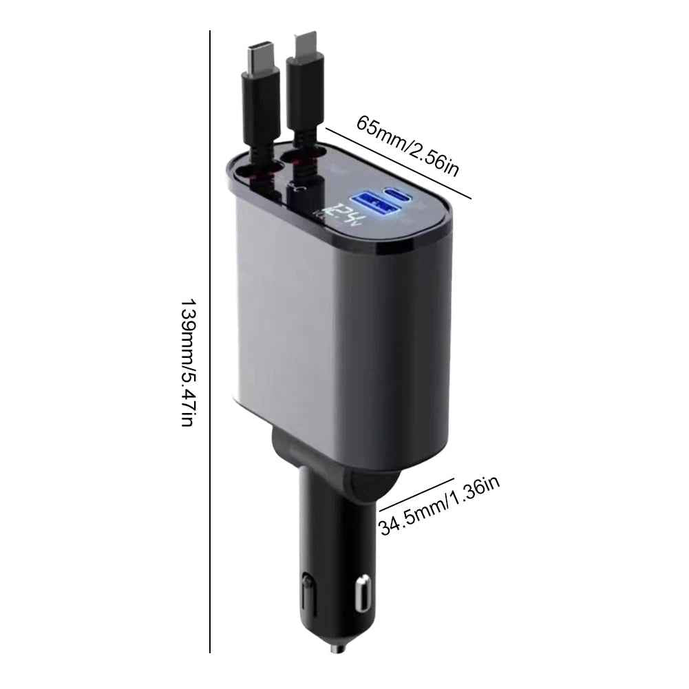 Retractable Car Charger for On-the-Go Power and Convenience - RFE Marketing Ventures