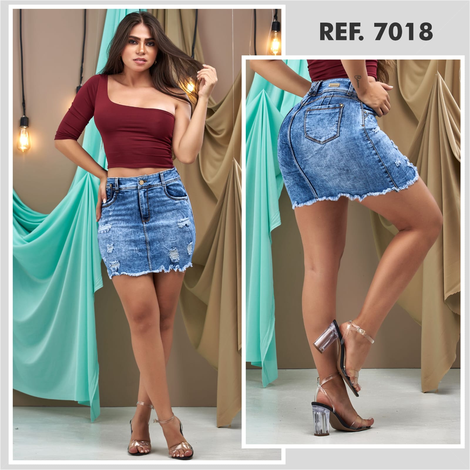7018 100%  Authentic Colombian  Push Up SKIRT - RFE Marketing Ventures