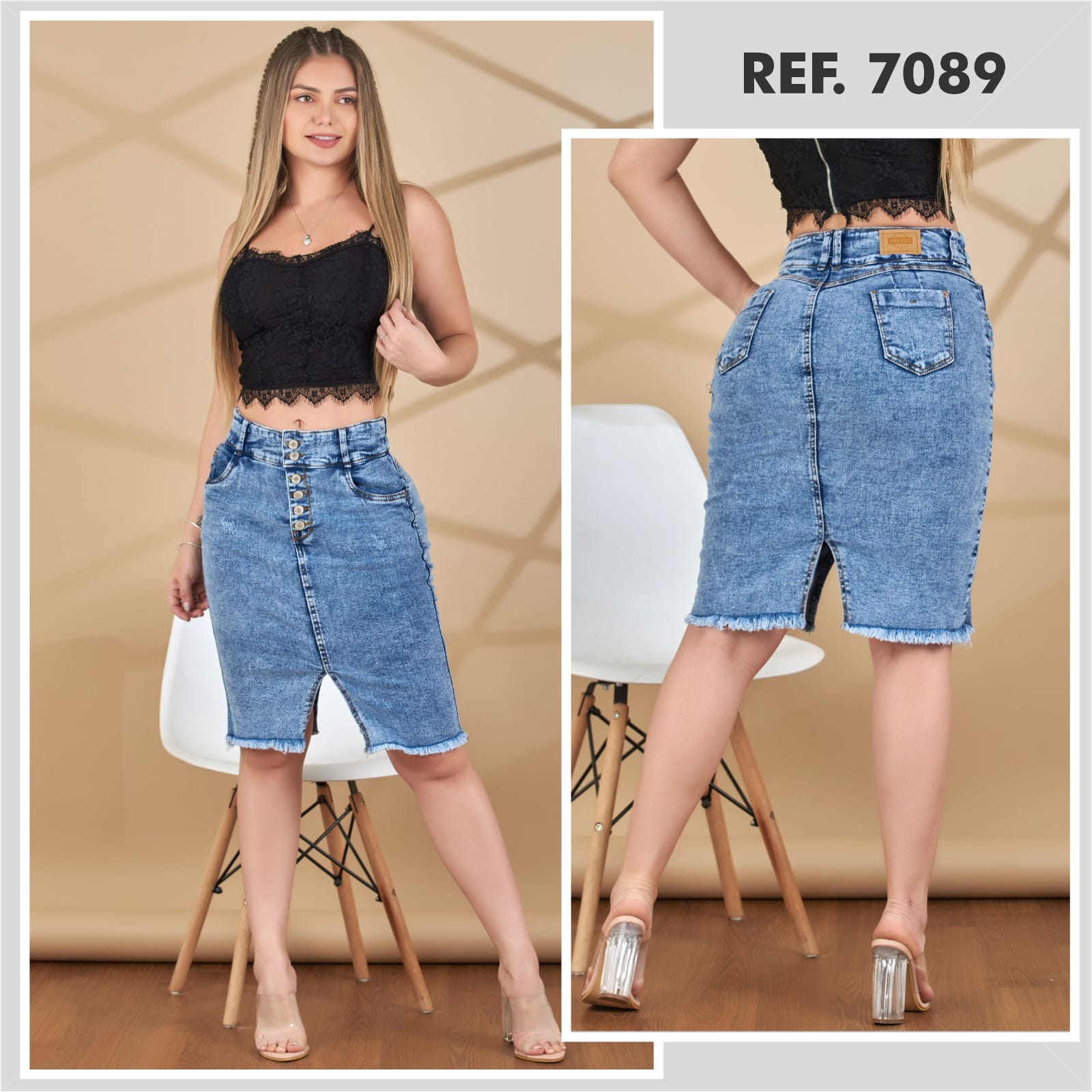 7089 100%  Authentic Colombian  Push Up SKIRT - RFE Marketing Ventures