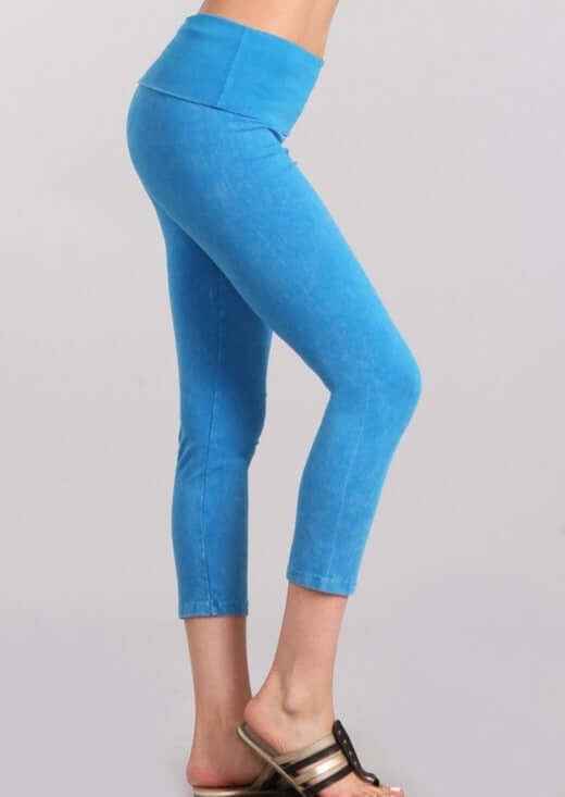 Easy Fit American Cotton Capri Leggings Made in USA - Comfort and Style Combined