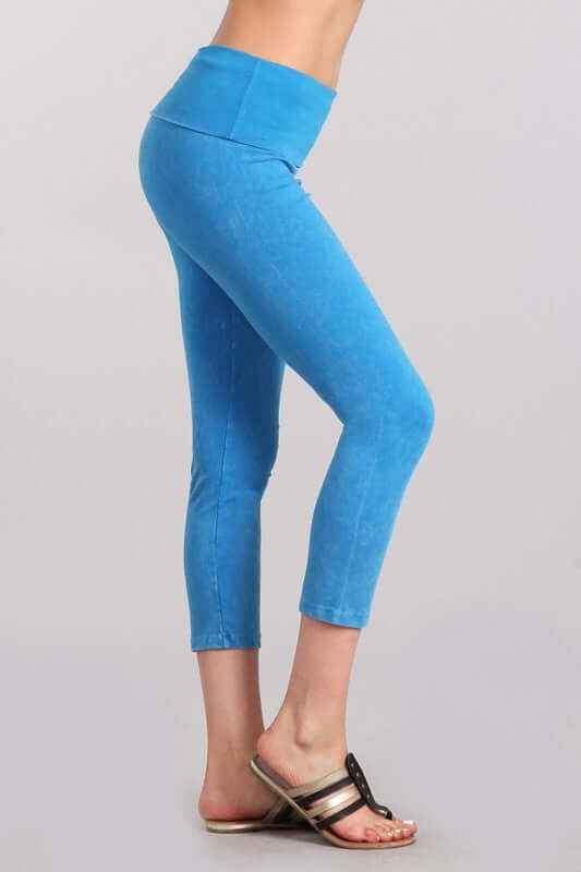 Easy Fit American Cotton Capri Leggings Made in USA for Comfortable Wear