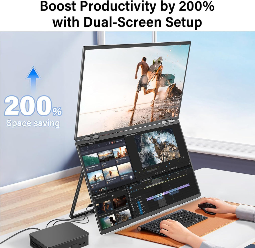 InnoView Foldable 23.8" Dual Monitor Stand - Enhance Your Workspace with the InnoView Dual Monitor Stand - RFE Marketing Ventures