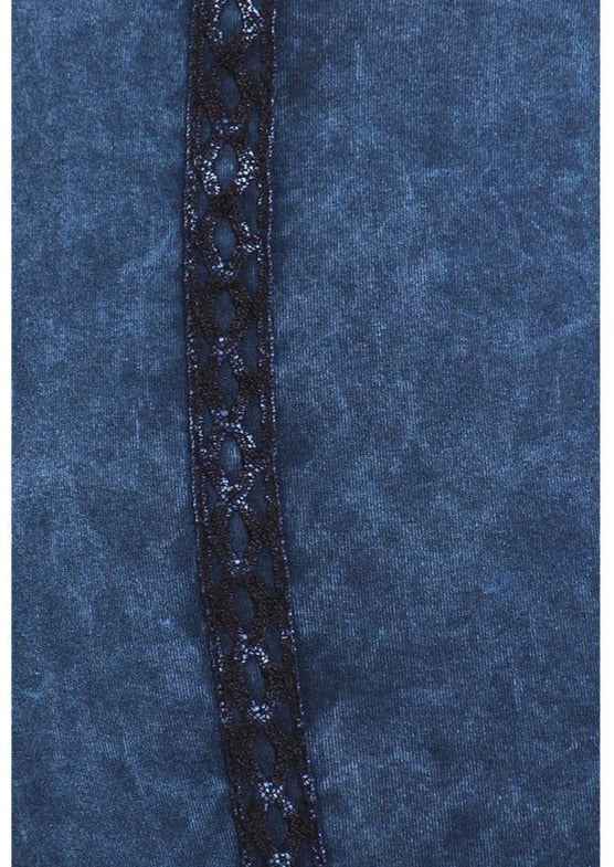 Crochet Striped Capri Leggings Made in USA - Plus Size Mineral Washed