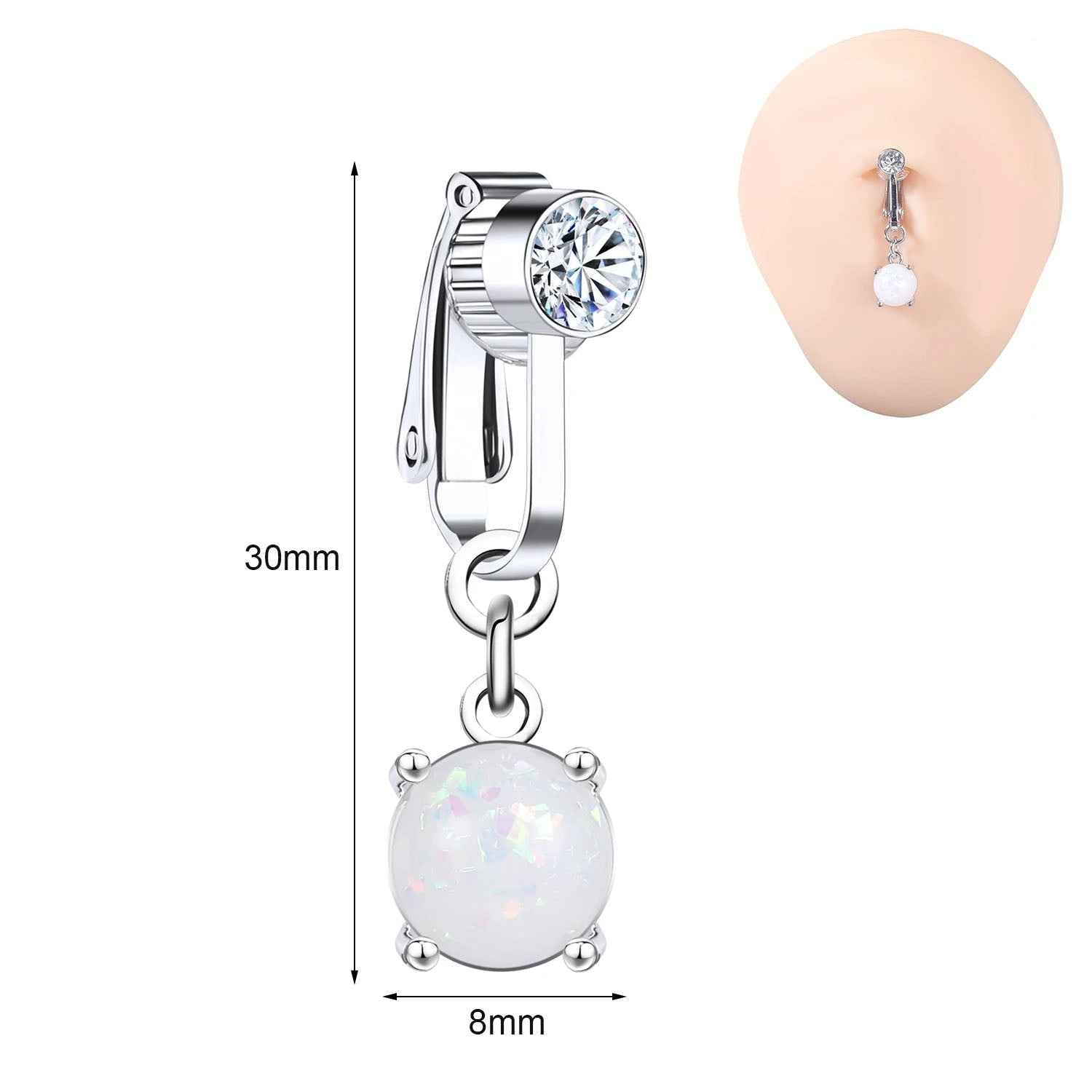 Clip-On Belly Button Piercing for Effortless Style and Comfort