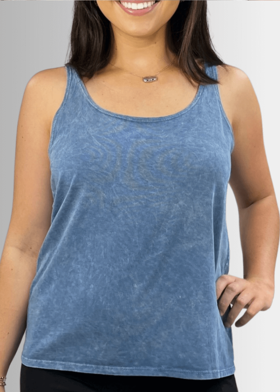 Twenty Four Seven Cotton Tank in Stone - Comfortable Everyday Essential