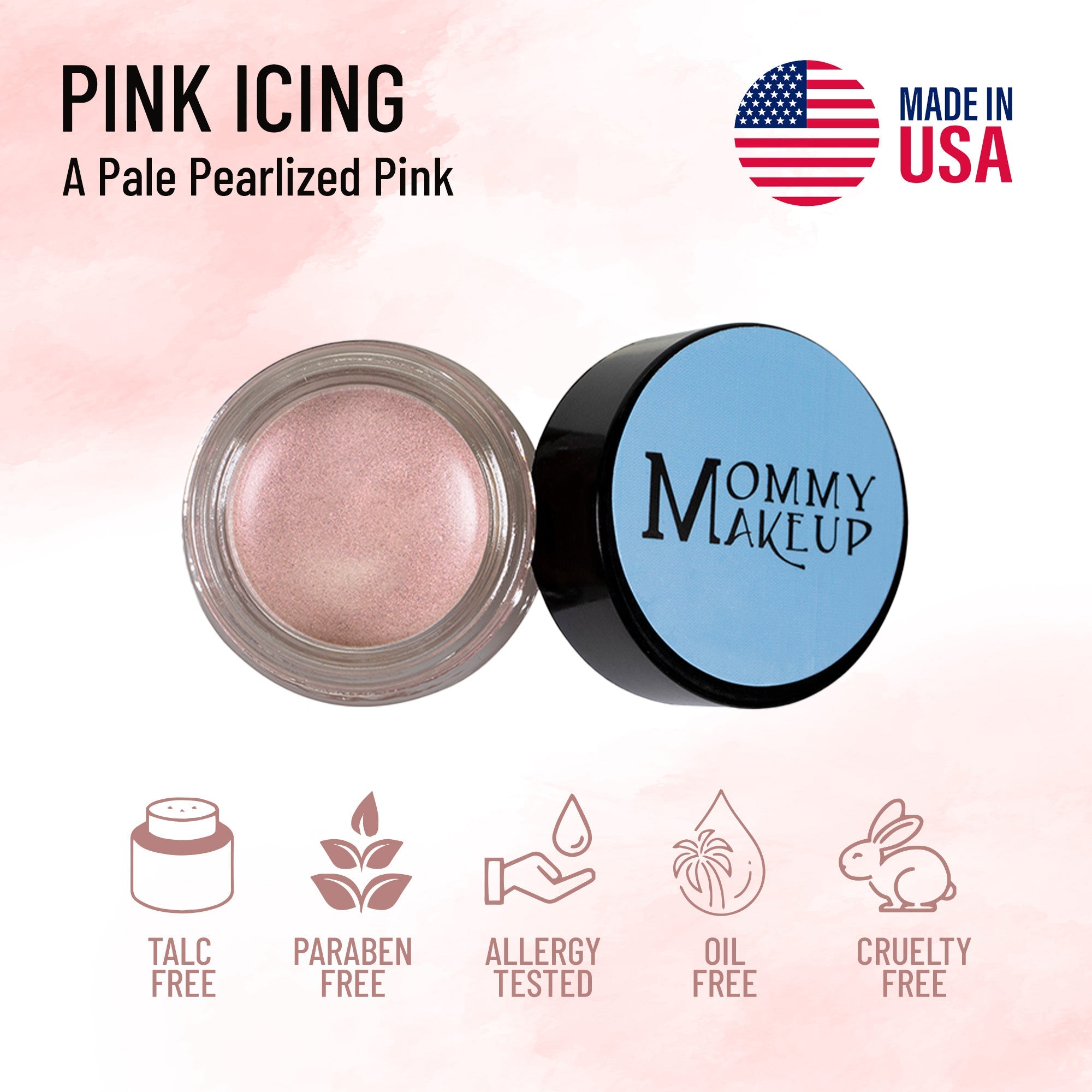 Pink Icing Any Wear Creme - A Waterproof Multi-tasking creme to powder product for eyes, cheeks & lips. Can be worn anywhere - RFE Marketing Ventures