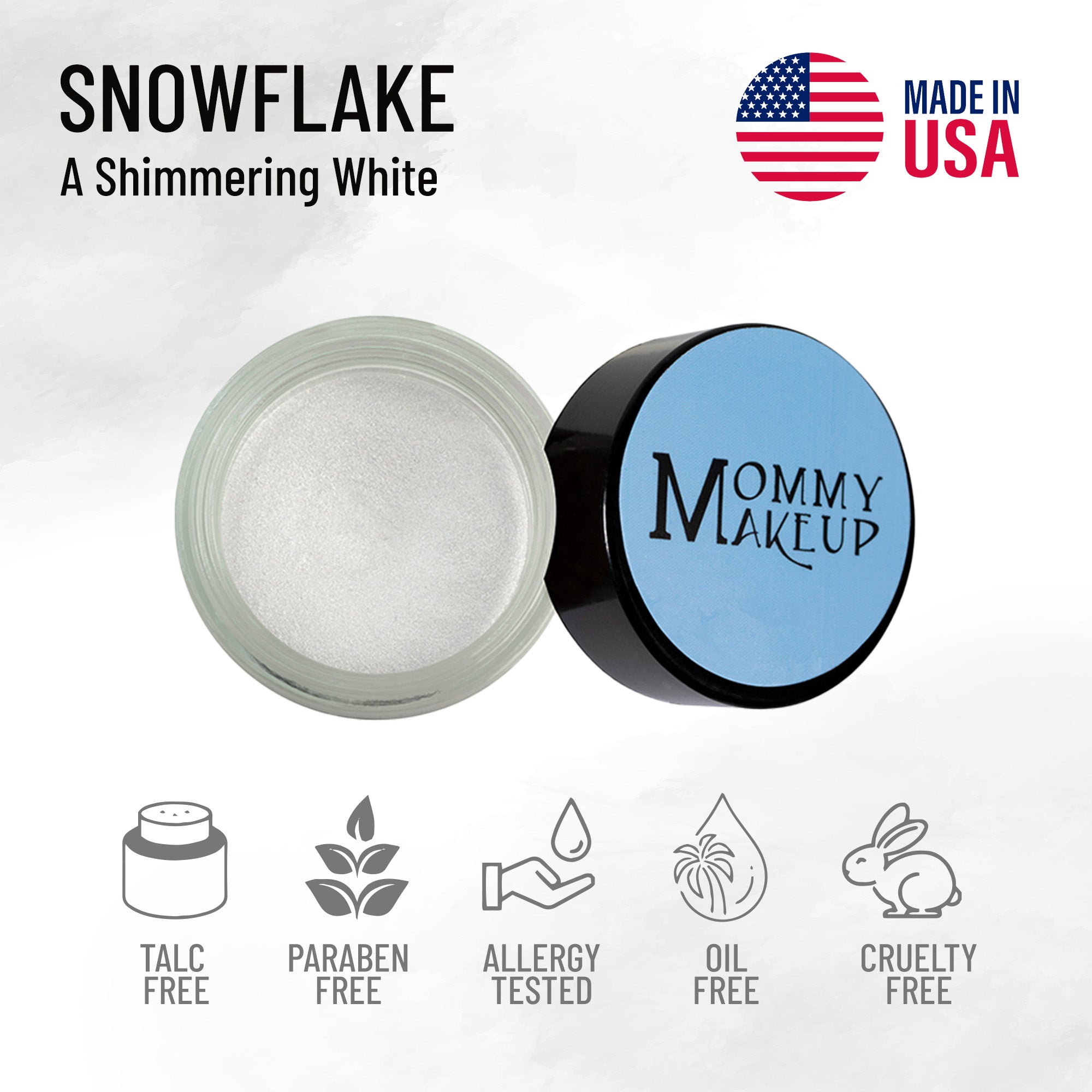 Snowflake Any Wear Creme - A Waterproof Multi-tasking creme to powder product for eyes, cheeks & lips. Can be worn anywhere - RFE Marketing Ventures