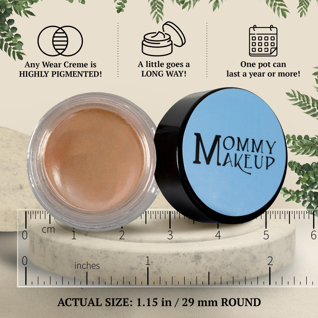 Misty Mocha Any Wear Creme - A Waterproof Multi-tasking creme to powder product for eyes, cheeks & lips. Can be worn anywhere - RFE Marketing Ventures