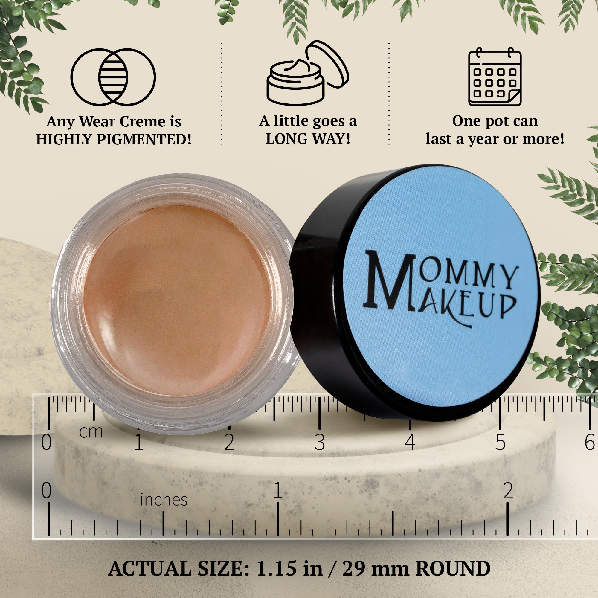 Misty Mocha Any Wear Creme - A Waterproof Multi-tasking creme to powder product for eyes, cheeks & lips. Can be worn anywhere - RFE Marketing Ventures