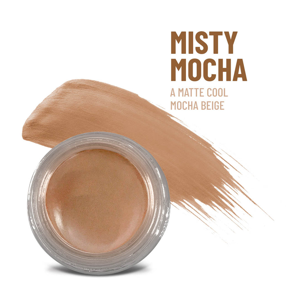 Misty Mocha Any Wear Creme - A Waterproof Multi-tasking creme to powder product for eyes, cheeks & lips. Can be worn anywhere - RFE Marketing Ventures
