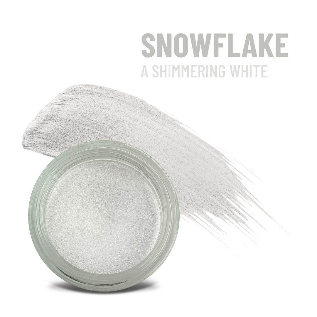 Snowflake Any Wear Creme - A Waterproof Multi-tasking creme to powder product for eyes, cheeks & lips. Can be worn anywhere - RFE Marketing Ventures