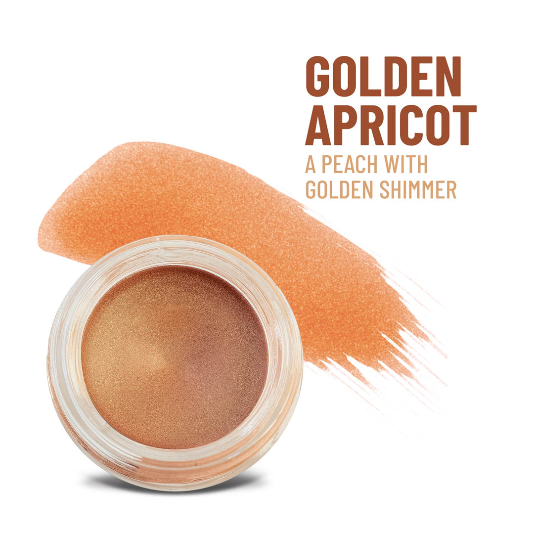 Golden Apricot Any Wear Creme - A Waterproof Multi-tasking creme to powder product for eyes, cheeks & lips. Can be worn anywhere - RFE Marketing Ventures