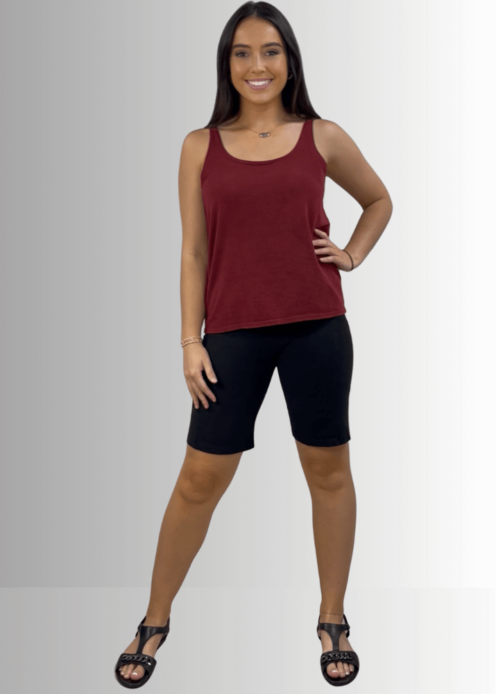 Twenty Four Seven Burnt Red Clay Cotton Tank