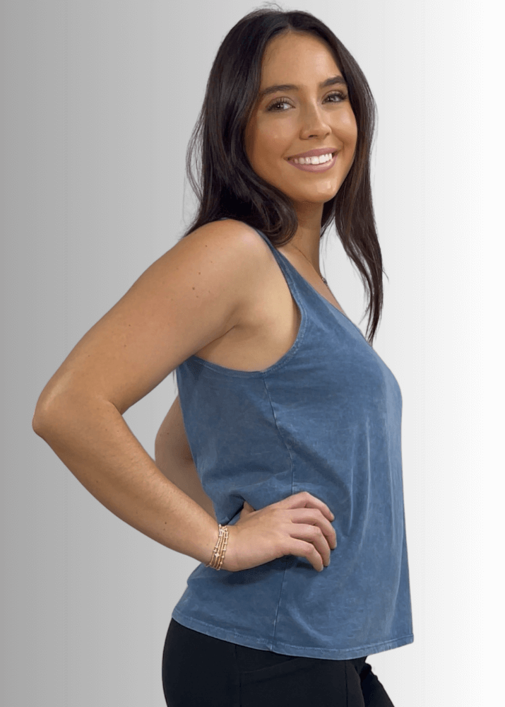 Twenty Four Seven Cotton Tank Top Light Denim
