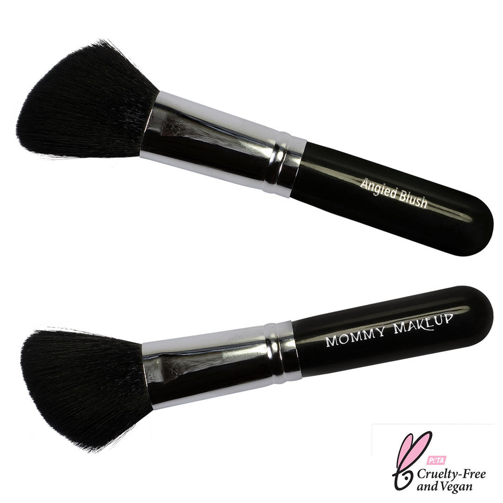 Angled Blush Brush - Hand cut, Vegan, Cruelty-free - RFE Marketing Ventures
