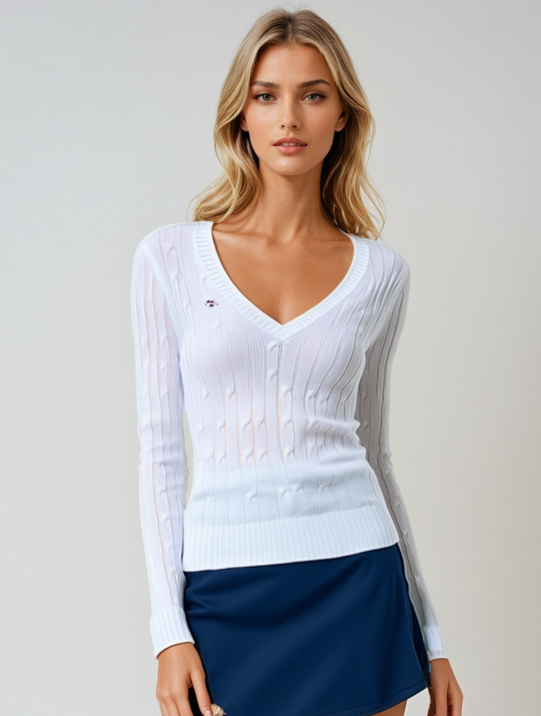 Foreplay Women’s Golf Sweater - Luxe Cashmere - RFE Marketing Ventures